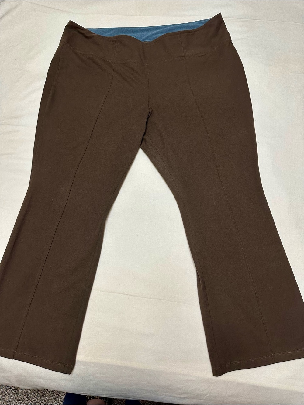 Women With Control Tummy Control Bootcut Pants w/Front Seaming - Chocolate Brown